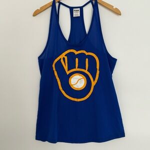 VICTORIA’S SECRET PINK MILWAUKEE BREWERS TANK TOP MEDIUM